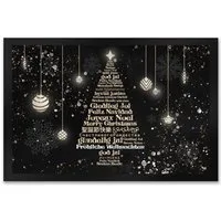 speecheese Fußmatte Fröhliche Weihnachten in verschiedenen Sprachen Fußmatte XXL 50x75 cm