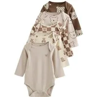 Next Langarmbody Langärmelige Babybodys im 5er-Pack (5-tlg)
