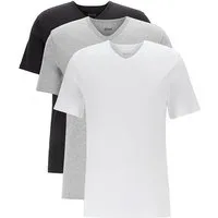BOSS Unterziehshirt V-Neck (Dreierpack, 3-St., 3er-Pack) Herren Shirt Kurzarm aus reiner Baumwolle im Dreierpack