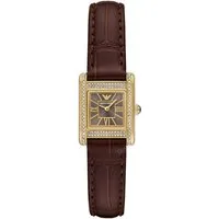 Emporio Armani Quarzuhr AR11705, Armbanduhr, Damenuhr, Lederarmband, analog, Glassteine
