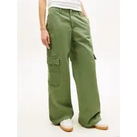 Tommy Jeans Cargohose TJW LR WIDE STRAIGHT CARGO PANT im Baumwoll-Mix, Low Rise