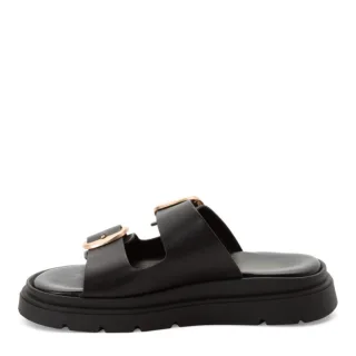 Tamaris - Lässige Damen Pantolette mit markanten Schnallen schwarz - Gr. - 37