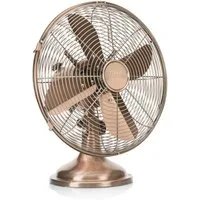 Tristar Tischventilator Tristar VE-5970 Retro-Tischventilator – 12 Zoll – Oszillierend – Kupfe, Ø 30 cm - Kupferveredelung