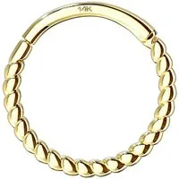 Taffstyle Nasenpiercing Septum Tragus Helix Piercing Geflochten 585 Gold 14 Karat (Piercing Clicker Scharnier Ring Tragus Helix Nase Nasenring Nasenpiercing)