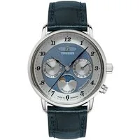 ZEPPELIN Quarzuhr Friedrichshafen Lady Moonphase 8537-3, Armbanduhr, Damenuhr, Mondphase, Lederarmband, Made in Germany
