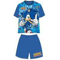 Sonic T-Shirt Sonic the Hedgehog Kurzpyjama Kinder 3–8 Jahre – Schlafanzug Set