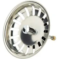 tecuro Siphon Siebkorb Ø 81 mm mit Metall-Führungsstange 8 mm und Höhenverstellung
