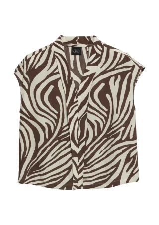 s.Oliver BLACK LABEL - Bluse creme/braun - Gr. - 36