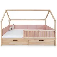 Ehrenkind Bettumrandung 4 tlg für Kinderbetten der Serie Sona, Lille, Livo, (Bettumrandung Jugendbett, 4-tlg., innen weich gepolstert), Bettumrandung Kinderbett aus 100% Bio Baumwolle