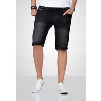 Alessandro Salvarini Shorts Herren Jeans Slim Fit – Denim Shorts mit Stretch Moderne Jeans Shorts mit Used Look und Stretchkomfort
