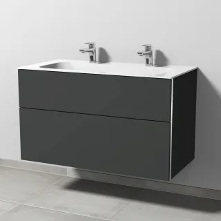 Sanipa 3way Keramik-Set Keramik-Waschtisch und Unterbau (BP403) BP4031B