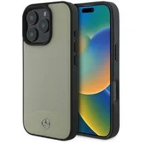 Mercedes Smartphone-Hülle Mercedes Apple iPhone 16 Pro Max Case Textured Plain Leather MagSafe
