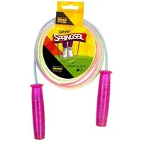 Idena Springseil Idena 40198 - Spring-Seil mit glitzernden Noppen-Griffen für Kinder