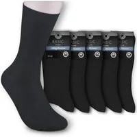 Die Sockenbude Gesundheitssocken BLACK (Bund, 5-Paar, schwarz) ohne Gummi