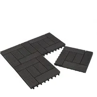 EUGAD WPC-Fliesen, 11 St., 11 Stück Terrassenfliesen Zuschneidbar, mit Stecksystem,1m²