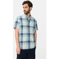 camel active Kurzarmhemd aus reiner Baumwolle Kurzarm Button-Down