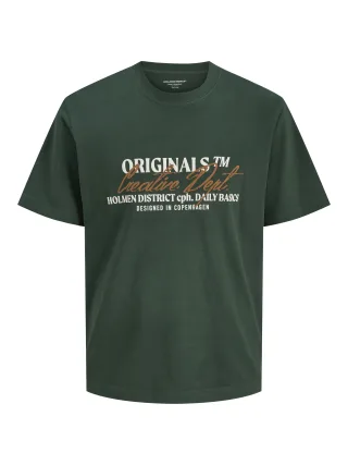 JACK&JONES - JORBEDFORD TYPO TEE SS CN sycamore - Gr. - XL