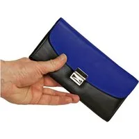 Hamosons Kellnerbörse Profi Kellnerbörse / Kellnergeldbeutel Schwarz mit Azur-Blau, Hamosons
