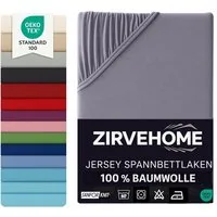 ZIRVEHOME Spannbettlaken Spannbettlaken, Jersey, Gummizug: Rundumgummi, (1 Stück), Spannbettlaken Boxspringbett 180x200 - 200x220 cm. Anthrazit