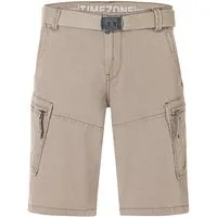 TIMEZONE Cargoshorts Inklusive Gürtel Eingrifftaschen Reißverschluss Knielang (1-tlg) Regular NickTZ Short