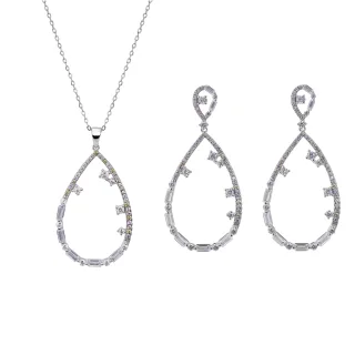 Orphelia 'Islia' Damen-Set aus 925er Sterlingsilber: Halskette + Ohrringe – Silber SET-7423