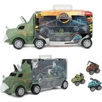Toi-Toys Spielzeug-Monstertruck Dinotruck mit 3 Autos und Rückzug Funktion