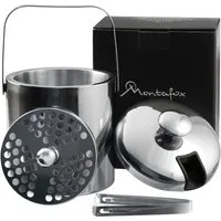 Montafox Eiswürfelbehälter Montafox Edelstahl Eiswürfelbehälter 1,3 Liter