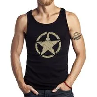 GASOLINE BANDIT® Tanktop Muskel-Shirt: US-Army Star