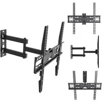 Maclean TV-Wandhalterung MC-191 für 32–55''-Geräte max. 30 kg verstellbar, (bis 55 Zoll, Neigungsverstellung +2° bis -10°, Schwenkverstellung +90° bis -90)