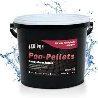 KOIPON KOIPON Pon-Pellets 6mm Ganzjahresfutter für Koi & Goldfische, Trockenfutter für: Fische, Made in Germany