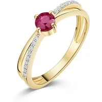 Firetti Fingerring Schmuck Geschenk Gold 333 Damenring Ring, mit Saphir oder Rubin, Zirkonia (synth)
