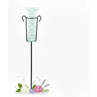 mucHome mit Metall Erdspieß 75 cm bis 40 mm/m² Wetterstation Regenmesser