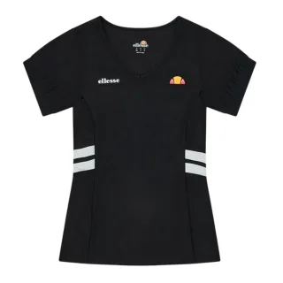 Ellesse - "Lowery" T-Shirt für Damen, V-Ausschnitt (Schwarz)