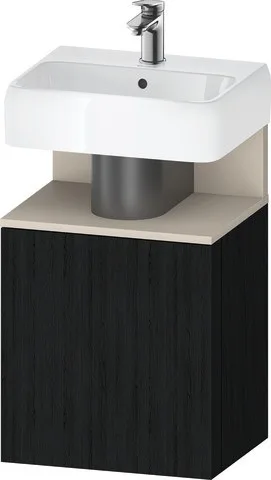 Duravit Qatego Waschtischunterbau wandhängend Eiche Schwarz Matt 440x350x645 mm - QA4076L83160000 QA4076L83160000