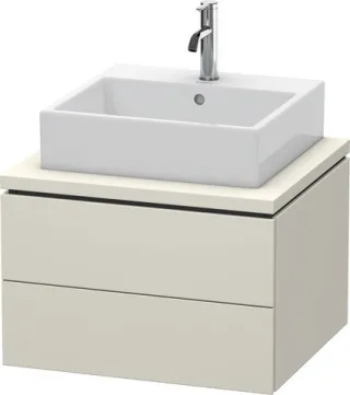 Duravit L-Cube Konsolenwaschtischunterbau wandhängend Taupe Matt 620x547x400 mm - LC581509191 LC581509191