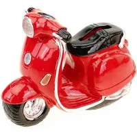 Kremers Schatzkiste Spardose Spardose Motorroller Rot Handbemalte Sparbüchse Roller 10x15x8cm, Handbemalt