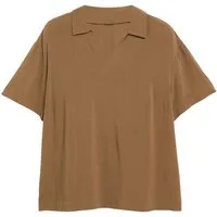 s.Oliver Kurzarmbluse Bluse Viskosebluse mit überschnittenen Schultern