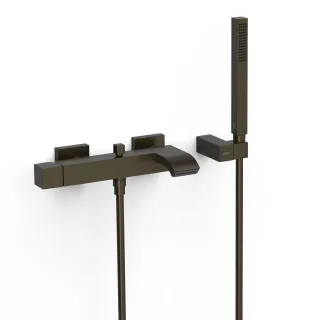 Tres Einhebel Wannenmischer Mit Schwallauslauf Anti Kalk Messing Handbrause , 0071700203KMB 0071700203KMB