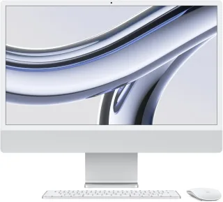 Apple iMac (Mid 2023) [24" Apple M3 8 Core CPU 8GB RAM 256GB SSD Apple 8 Core macOS] silber