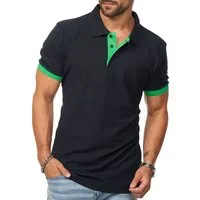 DAILY COTTON Poloshirt in Kurzarm als Freizeit Polo T-Shirt - Polo-Hemd für Herren (1-tlg) Männer Polohemd im Regular-Fit in Piqué-Qualität
