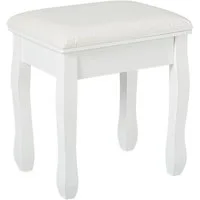 Mondeer Sitzhocker Schminktisch-Hocker (1 St), weißes Kissen, bedruckter Klavierhocker, 41x35x45cm