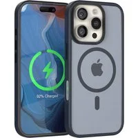 EAZY CASE Handyhülle Outdoor Case MagSafe für Apple iPhone 16 Pro 6,3 Zoll, Handy Cover MagSafe Slim Silicon Hülle Outdoorcase stoßfest Dunkelblau