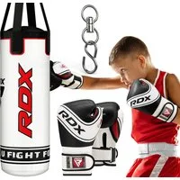 RDX Sports Boxsack RDX Kids Heavy Boxing 2FT Boxsack Gefüllt Training Handschuhe (3-tlg)