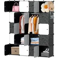 Clanmacy Kleiderschrank Kleiderschrank DIY Kombischrank, 20 Würfel Garderobe