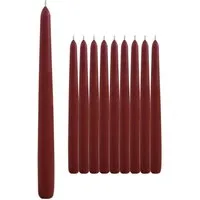 Ebersbacher Kerzenfabrik Tafelkerze Leuchterkerzen burgund 22x240mm 10 Stück