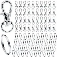 FELIXLEO Schlüsselanhänger Schlüsselanhänger Karabiner Ringe Karabinerhaken (50-tlg)