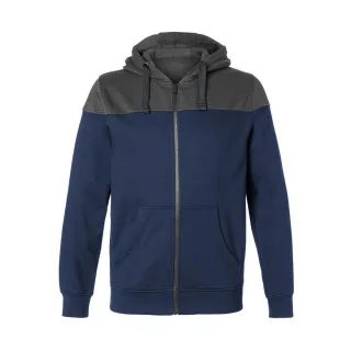 KÜBLER SHIRTS Kapuzen-Sweatjacke dunkelblau/dunkelgrau XS - 5223 6406-4898-XS