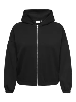 ONLY CARMAKOMA - CARSCARLETT LS ELASTIC ZIP HOOD SWT NOOS Black - Gr. - 52