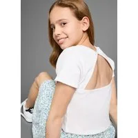 DELMAO T-Shirt Shirt mit Rücken-Cut out mit cut out im Rückenteil