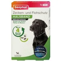 beaphar Zeckenhalsband Zecken- & Flohschutz Halsband reflektierend für Hunde 65 cm